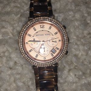 Michael Kors tortoise shell watch